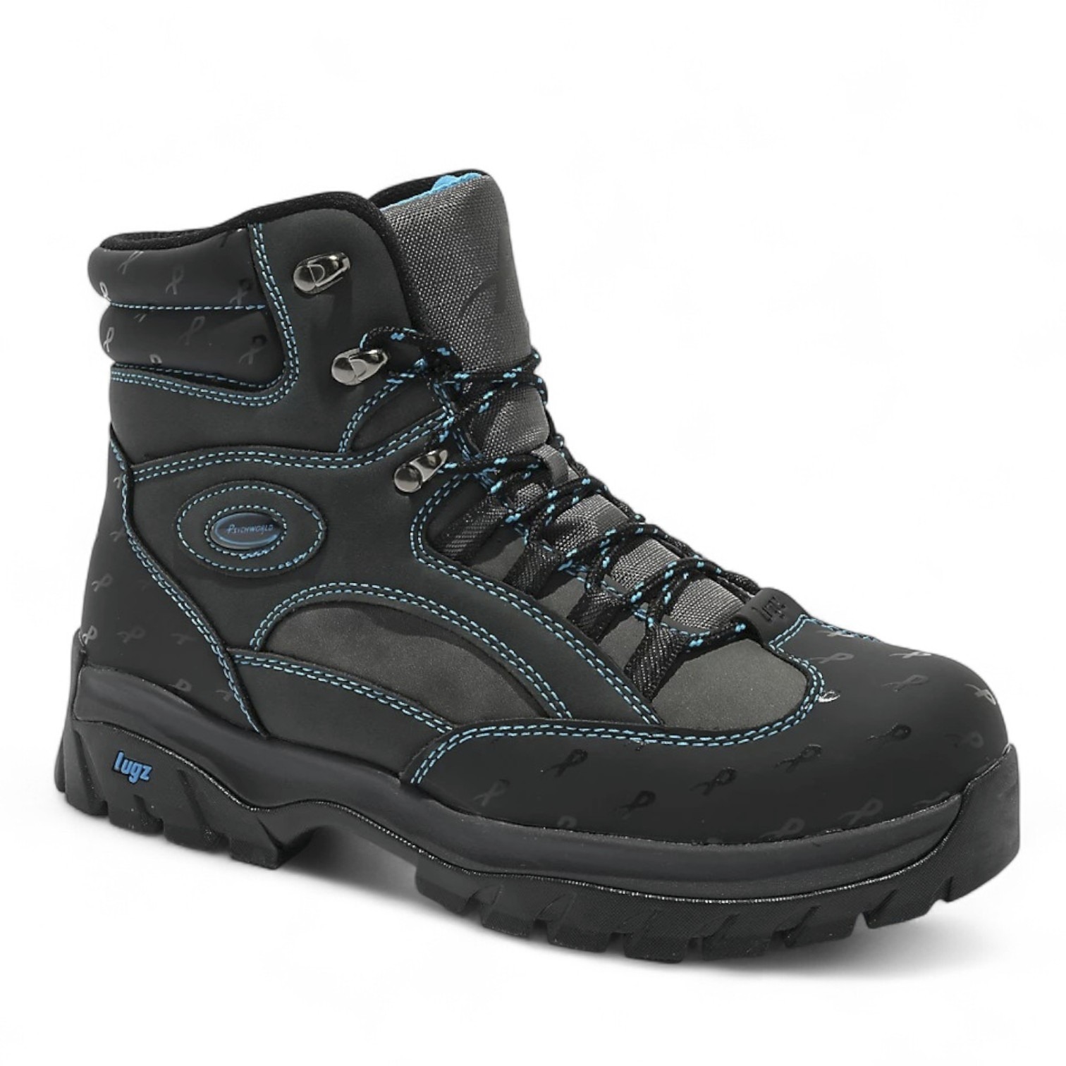 Lugz X Psychworld Ridgeline Chukka Boots Mens 10 Black & Blue Lace Up New In Box